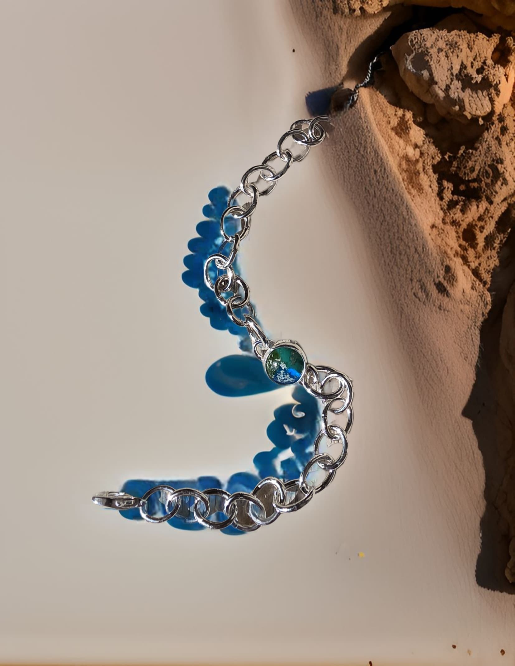 Handmade jewelry displayed in the Moss Creek Art studio