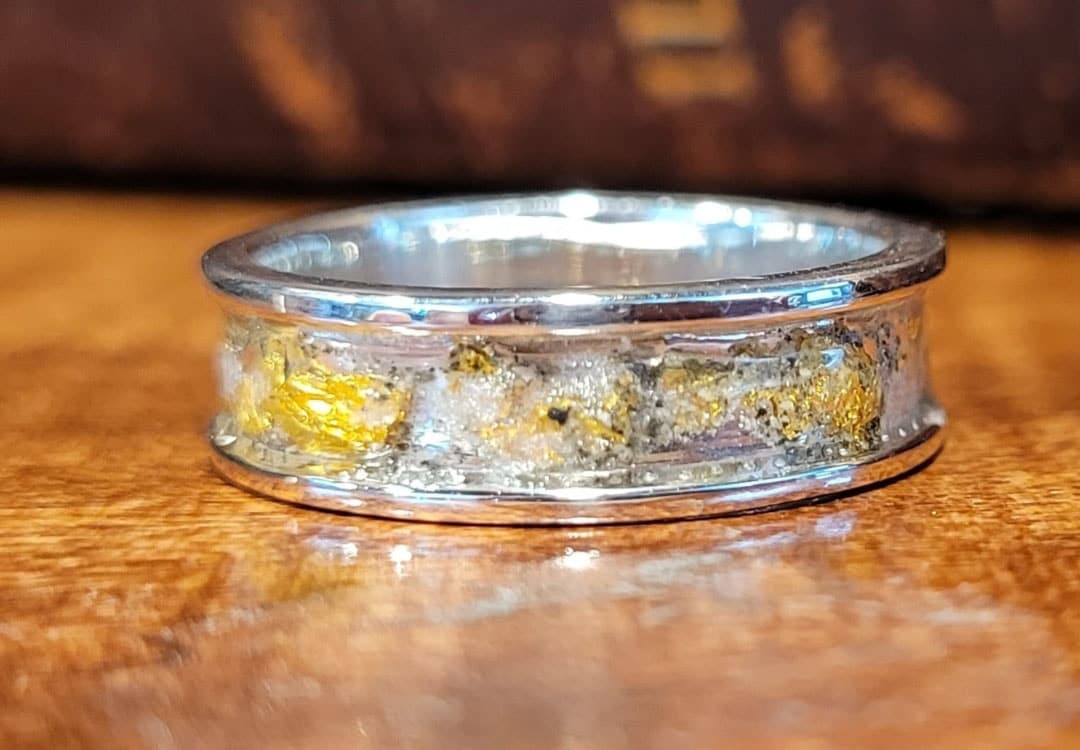 Channel Ring Custom 14K Gold by Moss Creek Art