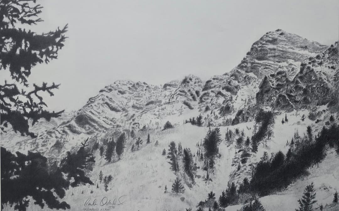 Snowbird Mountains Canvas by Moss Creek Art
