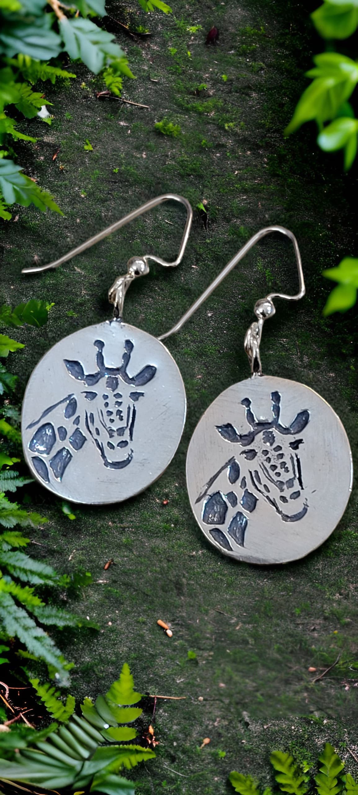 Giraffe Earrings by Moss Creek Art
