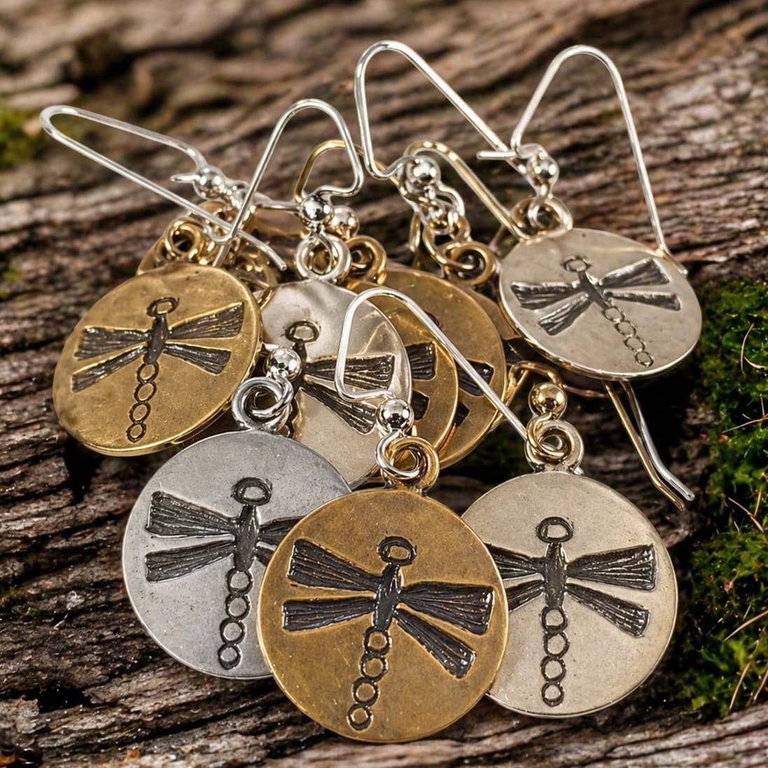 Dragonfly Earrings by Moss Creek Art