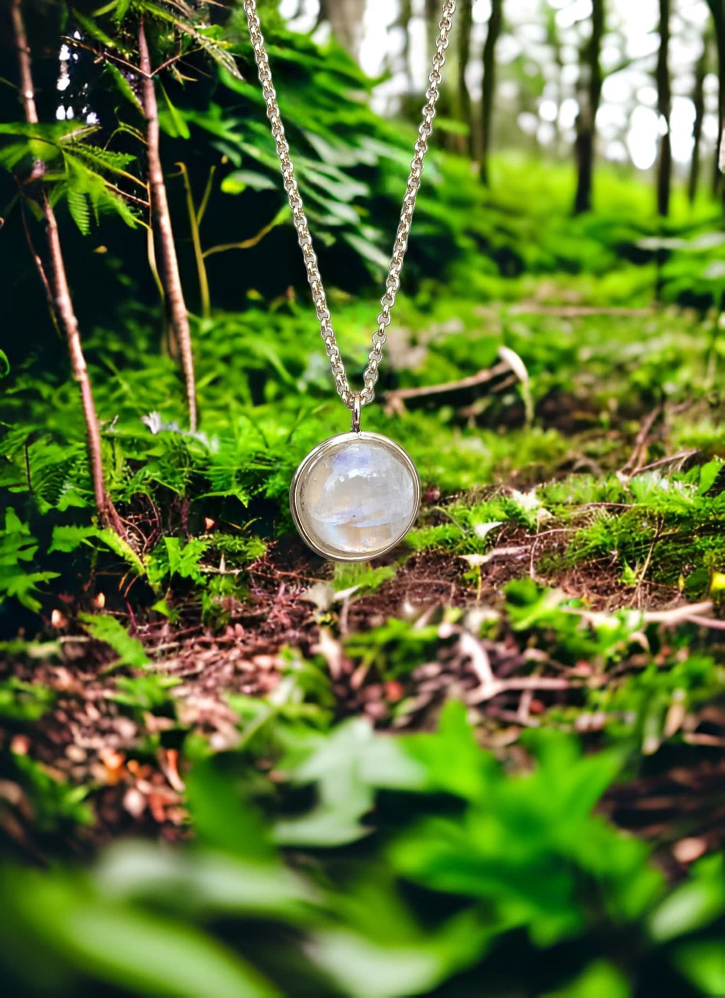 Cremation Moonstone Gold-Filled Pendant by Moss Creek Art