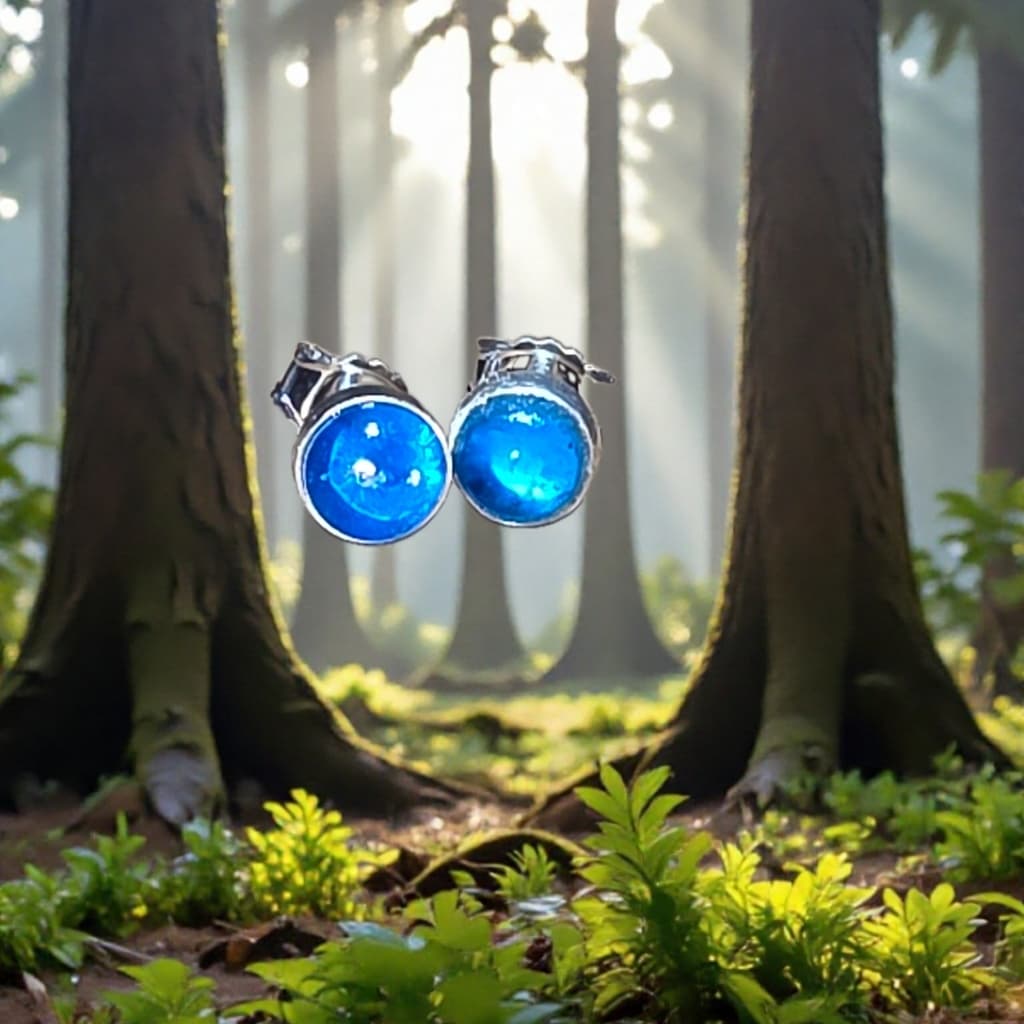 Cremation Stud Earrings by Moss Creek Art