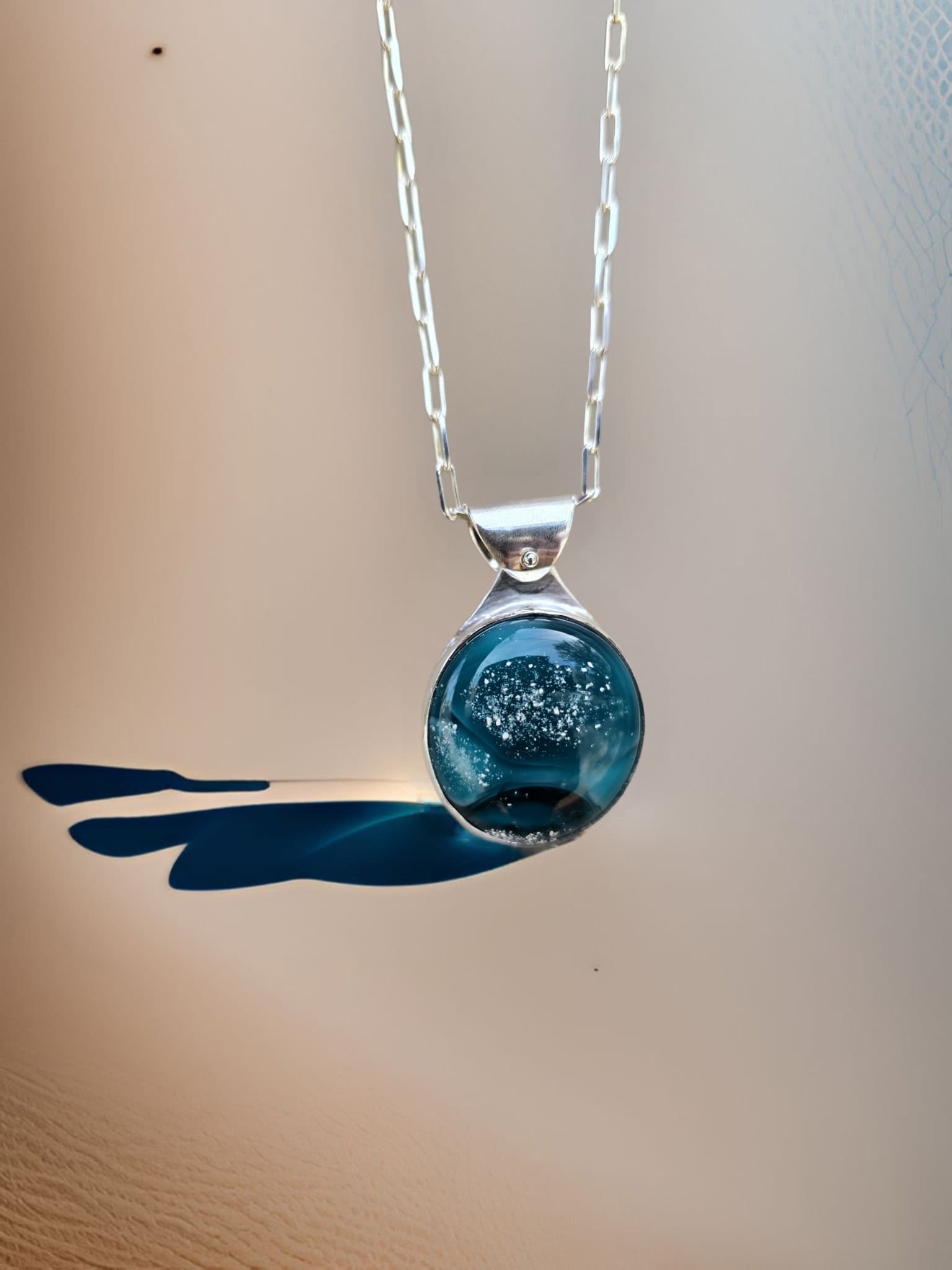 Cremation Swivel Ball Pendant by Moss Creek Art