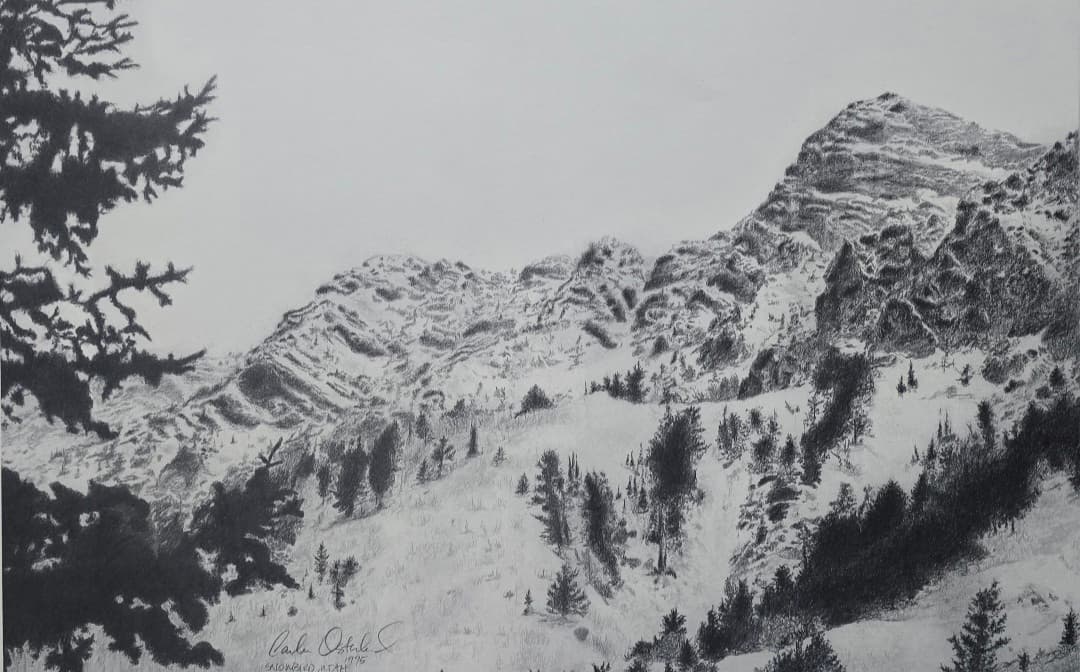 Snowbird Mountains Metal Print by Moss Creek Art