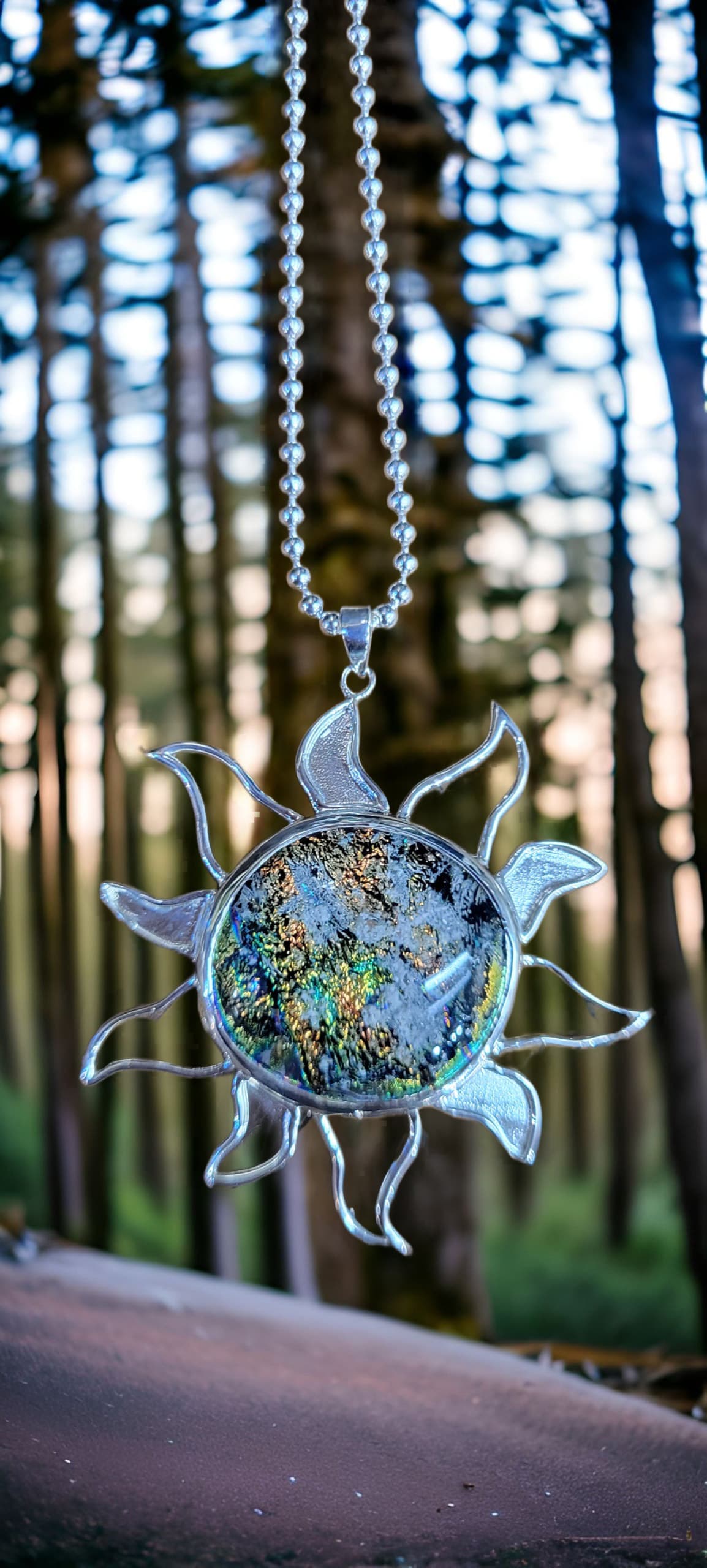 Sunburst Pendant Necklace by Moss Creek Art