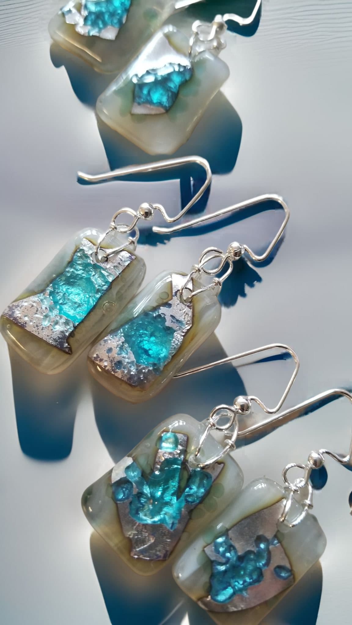 Cremation Glass Earrings by Moss Creek Art