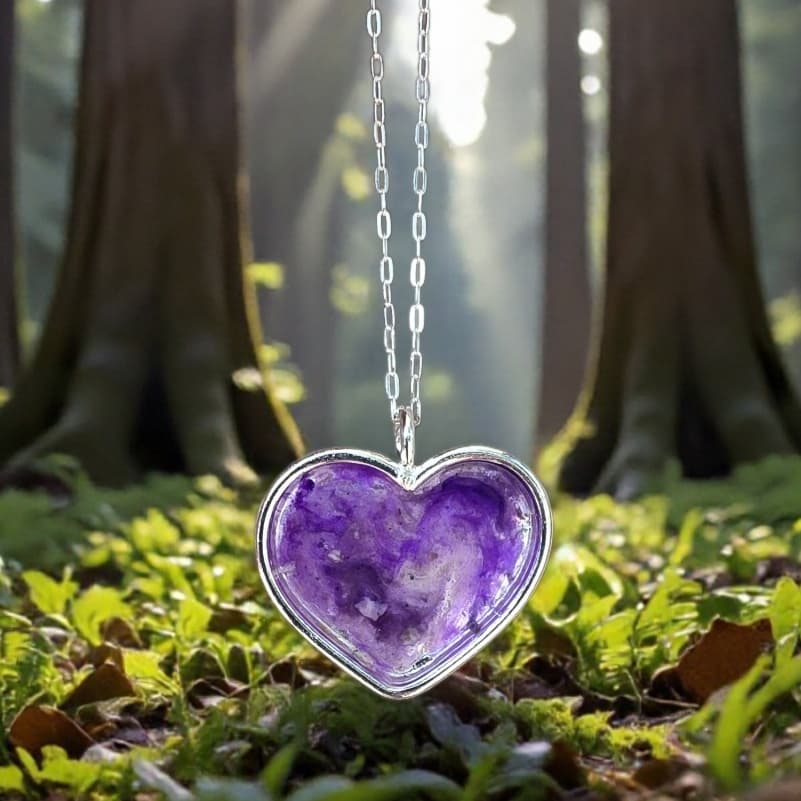 Cremation Heart Pendant Heart by Moss Creek Art