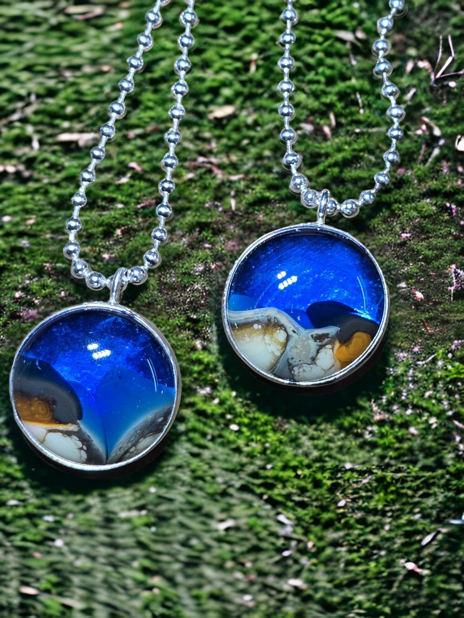 Cremation Ocean Simple Pendant by Moss Creek Art