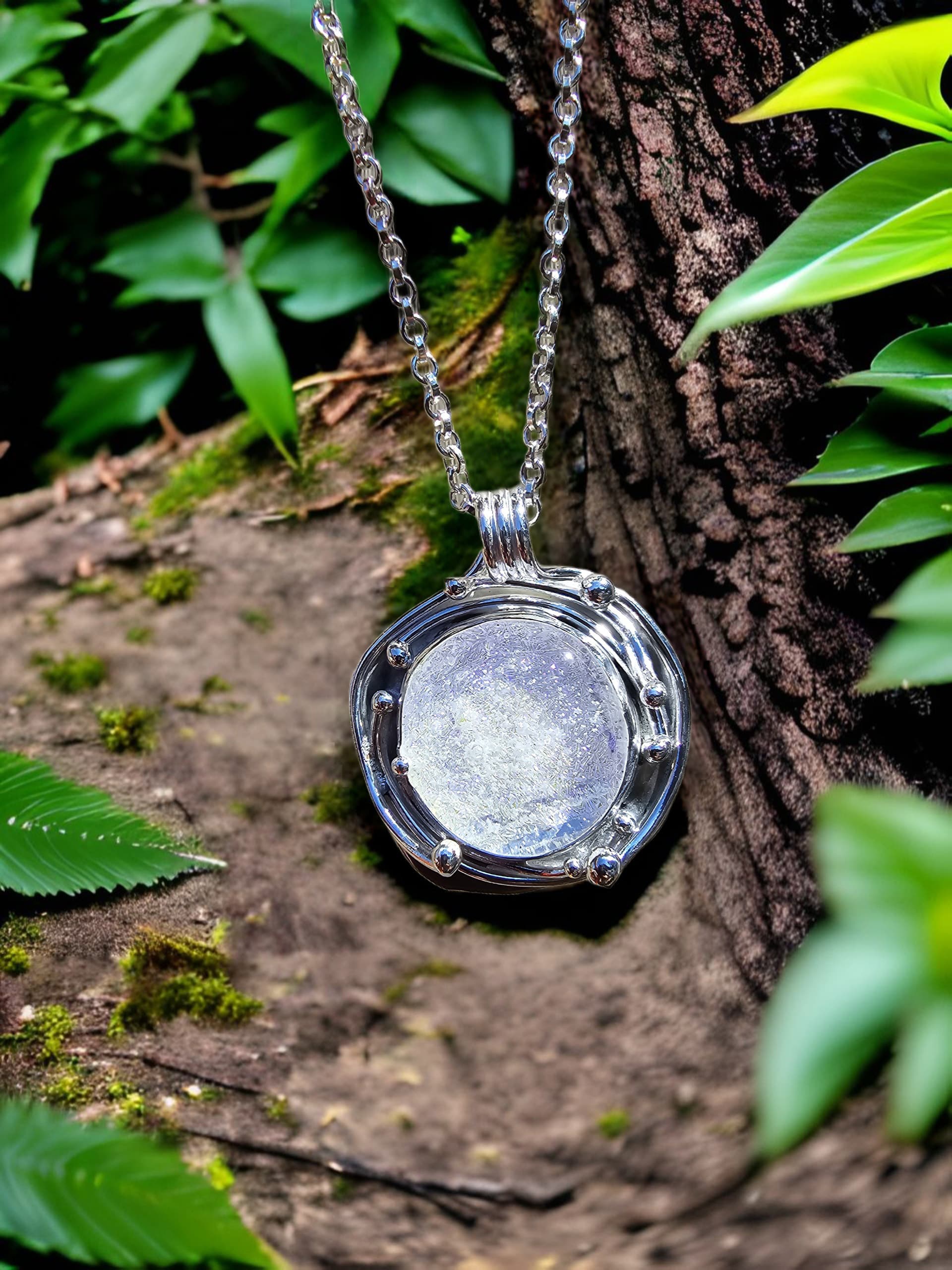 Cremation Galaxy Pendant by Moss Creek Art