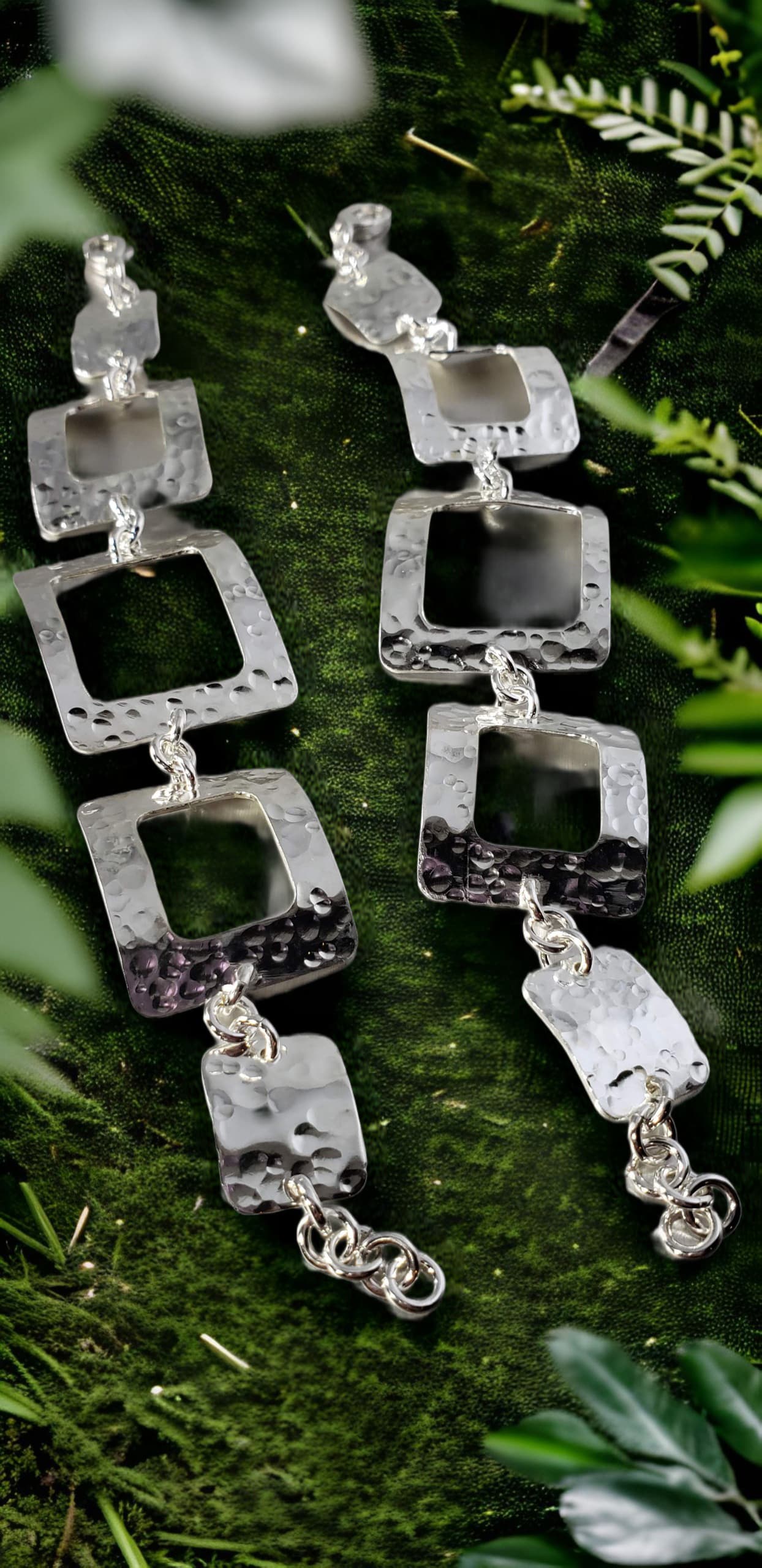 Rectangle Hammered Bracelet by Moss Creek Art