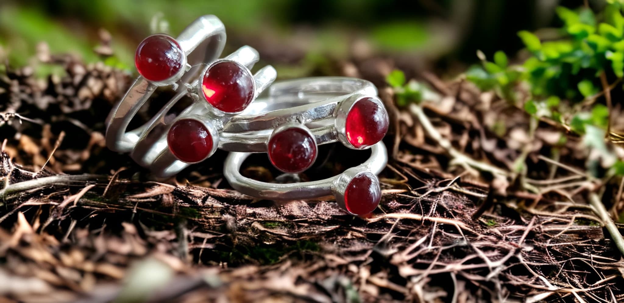 Cremation Tri-Stone Ring by Moss Creek Art