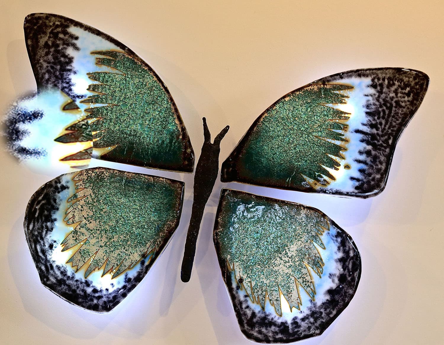 3D Kiln Casted Butterfly Wall Art by Moss Creek Art