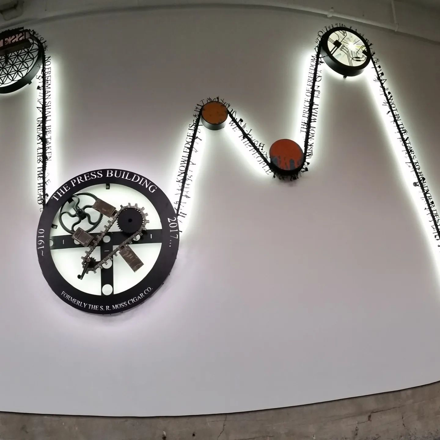 Moss Creek Art custom work: Lancaster Press building