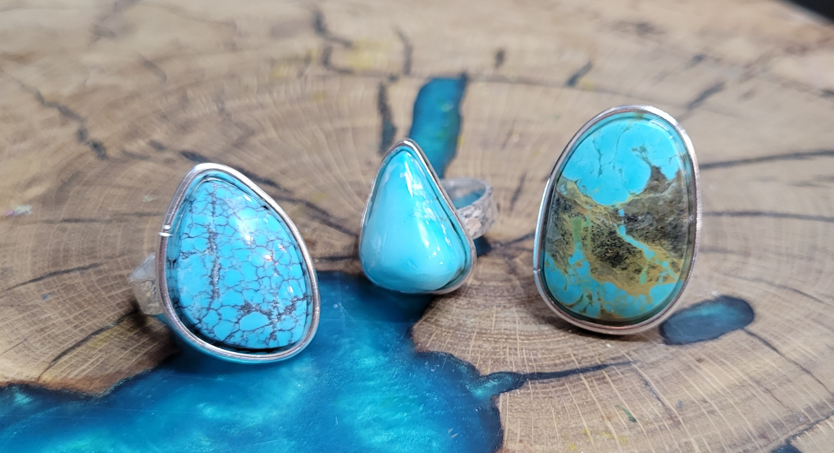 Moss Creek Art custom work: Turquoise Rings