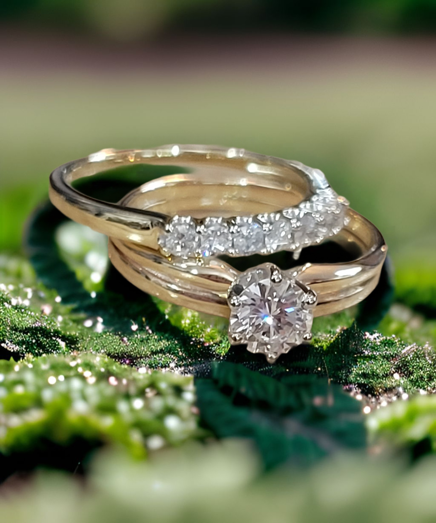 Moss Creek Art custom work: 2 diamond set PD