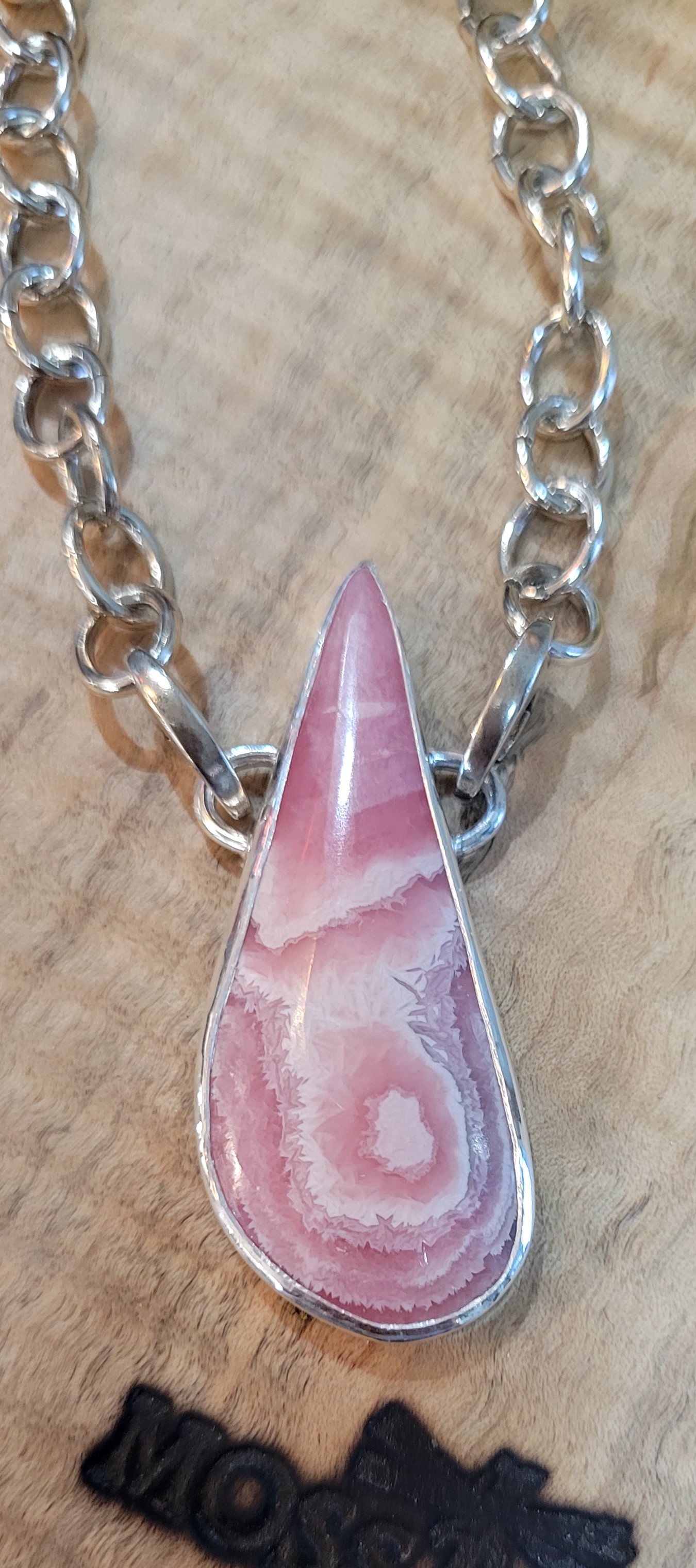 Moss Creek Art custom work: Rhodochrosite Necklace