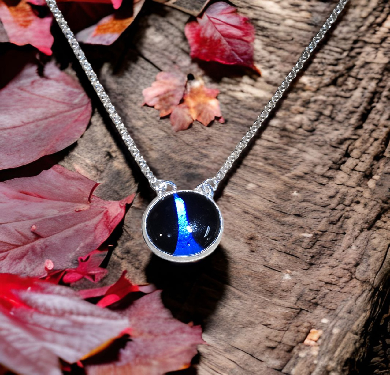 Moss Creek Art custom work: Thin Blue Line Pendant PD